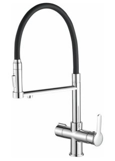 Смеситель для кухни Haiba HB76854 чёрный/хром